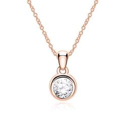 Diamantkette für Damen aus 14 karätigem Roségold female