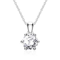 Kette für Damen aus 14K Weißgold mit Diamant female