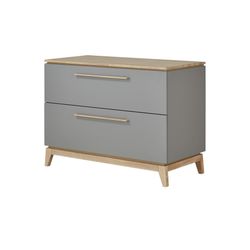 Paidi Unisex Dunkelgrau/Braun Wickelkommode "Stiene In Beige Oder Grau, 2 Schubladen Mit Soft-Close, Vollauszug", Schiefergrau, Eiche Massiv, Schiefergrau, Eiche Massiv, B... - Image 5
