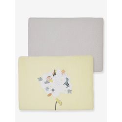 2er-Pack Krabbelbox-Bezüge taupe/gelb dschungel von vertbaudet unisex Gelb/Lila one size
