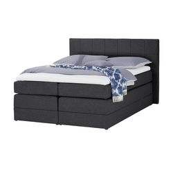 Höffner Boxspringbett Warwickshire ¦ schwarz ¦ Maße (cm): B: 160 H: 120 T: 210