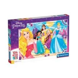 Clementoni Supercolor Maxi - Disney Princess, Puzzle 104 Teile