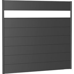Biohort Silberfarben Metallic Sichtschutzelement 7 Metall-Paneele 1 Acrylglas-Paneel Und 2 Schienen Lxh: 194X182 Cm von Baur - Image 4