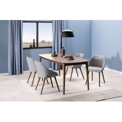 Hellin Braun Montreux Esstisch Mit Schmetterlingauszug Nussbaumfarben. - Image 6