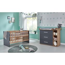 Arthur Berndt Artisan Oak Nachbildung Anthrazit Babymöbel-Set "Babyzimmer Set "Alessio" 2-Teilig" Spar-Set von Baur - Image 3