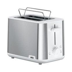 Braun Toaster Purshine Ht 1510 Wh Edelstahl/Weiß, 900 Watt, Für 2 Scheiben Toast