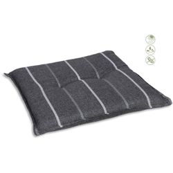 GO-DE Hockerauflage 50 x 50 cm Dunkelgrau Gestreift 7cm - Image 4