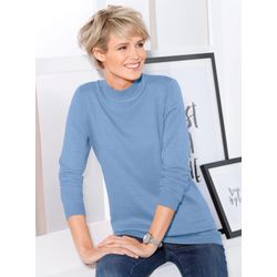 Damen Stehkragenpullover weich wie Kaschmir bleu, Größe 50 - Bild 3