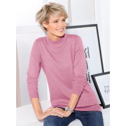 Damen Stehkragenpullover weich wie Kaschmir rosé, Größe 48 - Bild 3