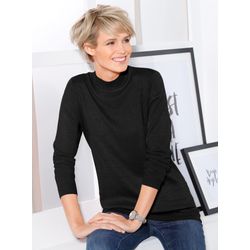 Damen Stehkragenpullover weich wie Kaschmir schwarz, Größe 46 - Bild 3