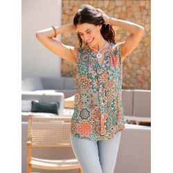 Sheego Damen Apricot-Salbei-Bedruckt Blusentop - Bild 3