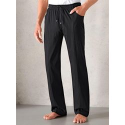Herren Freizeithose mit Tunnelzug schwarz, Größe 52 - Bild 3