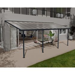 Palram Grau - Canopia Aluminium Terrassenüberdachung Feria Anthrazit 295X730x305 Cm - Image 4