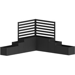 Biohort Pflanzkasten-System DaVinci Version 1 - Terrassenabgrenzung mit Rankgitter B x T x H 299,5 x 299,5 x 168 cm dunkelgrau-metallic - Image 3