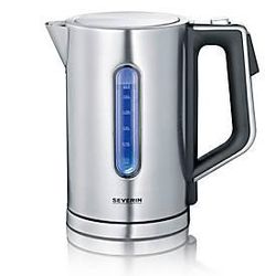 Severin Digitaler Wasserkocher Wk 3418, 1,7 L, 3.000 W, Einstellbare Temperatur 40–100 °C, Warmhalten, 360° Central Cordless, Bpa‑Frei, Edelstahl G...