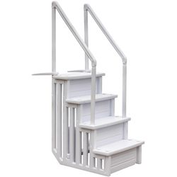 Gre Grau Pool Zubehör, Leiter Für Einbaubecken, 4 Sprossen, Aus Hdpe-Polyethylen - Inkl. Gewichte - Pool Treppe Für Aufstel - Image 5