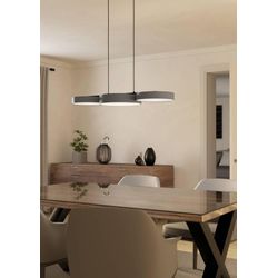 Eglo Schwarz Connect.z Smart-Home Led Pendelleuchte Barbano-Z, Hängelampe Aus Em Metall Und Grauem Textil, Zigbee, App Und Sprachsteuerung Alexa, Warmweiß-Kaltweiß, Rgb, Dimmbar - Bild 5