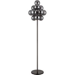 Schwarz Stehleuchte Stehlampe Wohnzimmerlampe Glaskugel 13 Flammig Rauch H 160Cm - Bild 4