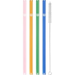 Zwilling Mehrfarbig Strohhalme Glas Farbig Gerade 4Er Set, + Reinigungsbürste, Strohhalm, - Image 5