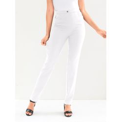 Damen Bengalinhose mit Zierreißverschlüssen weiß, Größe 22 - Bild 4