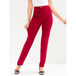 Damen Bengalinhose mit Zierreißverschlüssen rot, Größe 46 - Bild 4
