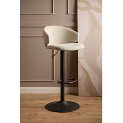 Actona Group Beige Barhocker "Ella" Set 2 Stk 2 Stk. Tlg. Barhocker Basel Trompete Gestell Matt Schwarz Rau 2 Stk von Baur - Bild 5