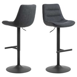 Actona Braun Barhocker, Adisa – Dunkelgrau – Ca. 47X95x52,5Cm - Bild 5