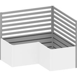 BIOHORT Rankgitter für Hochbeet, 2 Stück, für L-Form, BxH: 201 x 91 cm - silberfarben - Image 4