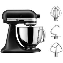 Schwarz Kitchenaid Küchenmaschine Ohne Kochfunktion 5Ksm125ebm Artisan Matte Black - Bild 7