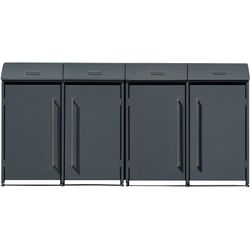 Westmann Mülltonnenbox »Moderna«, BxHxT: 278 x 135 x 83 cm, für 4 x 240 L Mülltonnen, Stahl - grau - Image 4