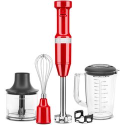 KitchenAid Classic Stabmixer, Variabler Geschwindigkeit 8250–11600 RPM, Mixen, Pürieren, Aufschäumen & Zerkleinern, abnehmbarer Arm & Topfschutz, 700ml Becher, Empire Red - Bild 6