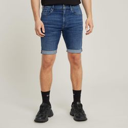 G-Star Herren Jeans Shorts 3301 Slim Fit - Grau Blau - Bild 5