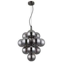 Anthrazit Pendelleuchte Hängelampe Esstischleuchte Glaskugel 13 Flammig Rauch H 120 Cm - Bild 4