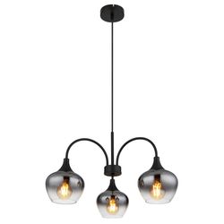 Schwarz Pendelleuchte Hängelampe Esszimmerleuchte 3-Flammig Matt Rauchglas E27 - Bild 4