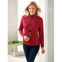 Damen Rollkragenshirt mit langen Ärmeln kirschrot, Größe 56 - Bild 3