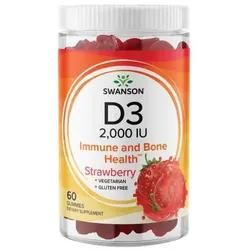 Vitamin D3 2000 IE (50 mcg) 60 Gummibärchen - Erdbeere