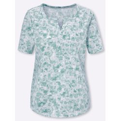 Kalkmint-Mint-Bedruckt Kurzarmshirt - Bild 4