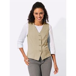 Damen Anzugweste in Interlock-Qualität beige, Größe 44 - Bild 3