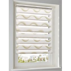 Heine Home Weiß Beige Seitenzugrollo Halbtransparent von Baur - Image 4