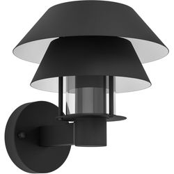 Eglo Schwarz Wandleuchte "Chiappera Wandlampe, Außenbeleuchtung, Außenlampe, Metall, E27, Ip44", 1, H: 22,5Cm, 1 Stk., Leuchten, Wand-/Deckenleuch... - Bild 6