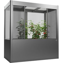 Biohort Quarzgrau Metallic Gewächshaus "Florentina Gr. 2X1 Maxi Verschiedene Farben" Kompaktes Gewächshaus Für Hochwachsende Pflanzen von Baur - Image 4