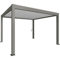 BIOHORT Pergola »Gr. 4 x 3,5«, BxHxT: 404,5x 367,5x 264 cm, quarzgrau-metallic/weiss - Image 4