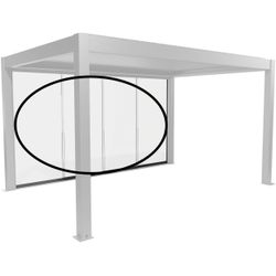 Biohort Glasschiebewand 10 mm ESG Klarglas für Pergola für 4,5 m Seite quarzgrau-metallic - Image 4