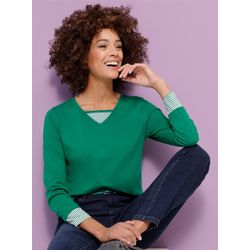 Sheego Damen Grün Langarmshirt - Bild 3