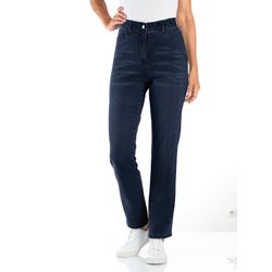 Damen High-waist-Jeans mit innenliegendem Dehnbund dark blue, Größe 40 - Bild 4