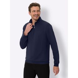 Herren Sweatshirt mit Troyerkragen marine, Größe 56/58 - Bild 3