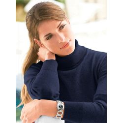Sheego Damen Marine Rollkragenpullover - Bild 4