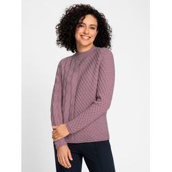 Sheego Damen Mauve Stehkragenpullover - Bild 4