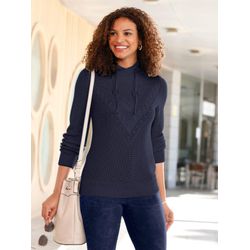 Sheego Damen Marine Strickpullover - Bild 4