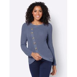 Taubenblau Rundhalspullover - Bild 4